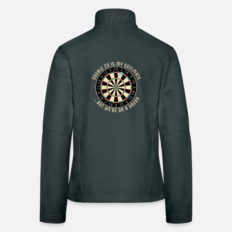 Double 20 Breakup Dartboard Women's Softshell Jacket