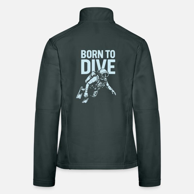 Born to Dive Diver Shirt Women's Softshell Jacket