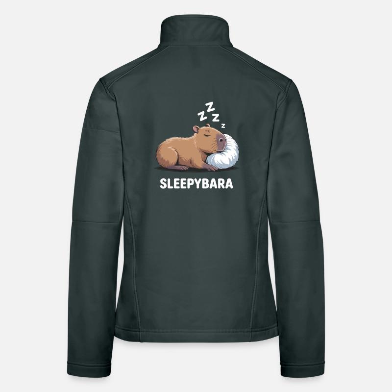 Sleepybara Capybara Sleeping Women's Softshell Jacket