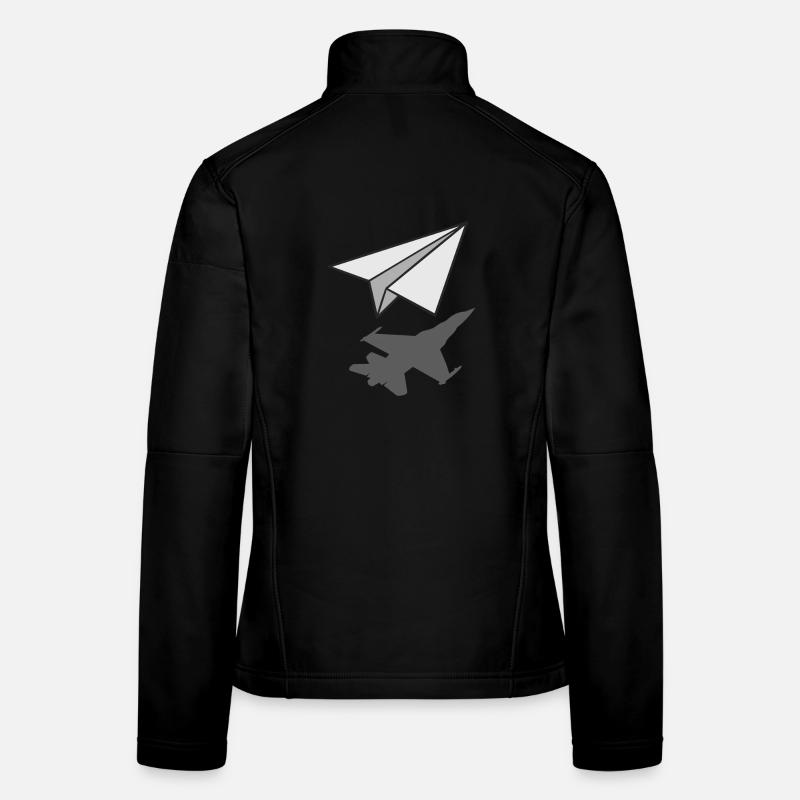 Paper Plane Aeronautical Engineer Aviation Gift Women's Softshell Jacket