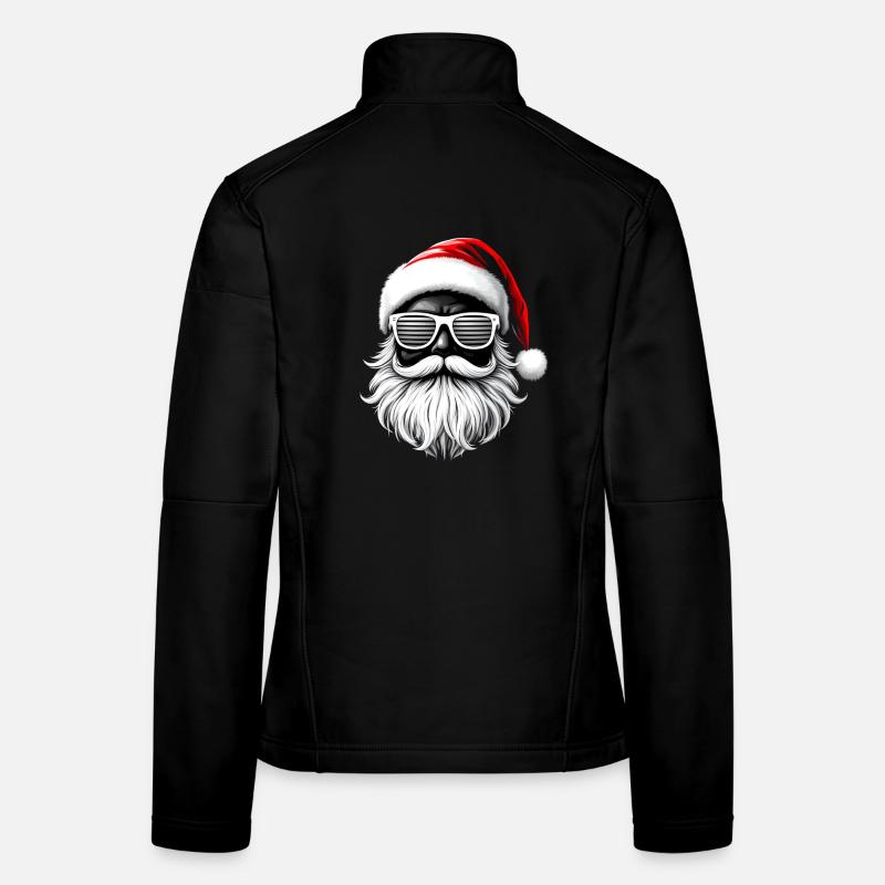 Weihnachtsmann Mit Sonnenbrille Cool Und Stylisch Frauen Softshelljacke