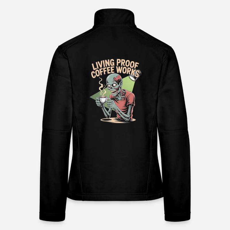 Living Proof Coffee Works Skeleton Design Women's Softshell Jacket