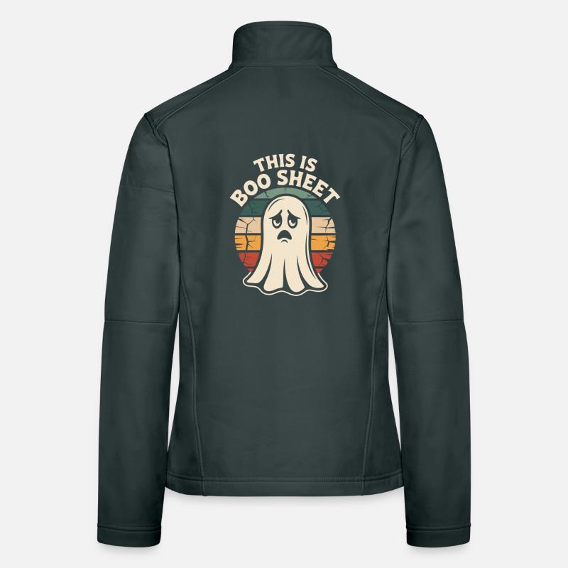 Fantôme Halloween Rétro Veste en tissu softshell Femme