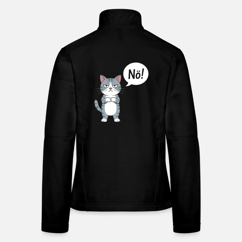 Non! Drôle de chat avec dicton Veste en tissu softshell Femme
