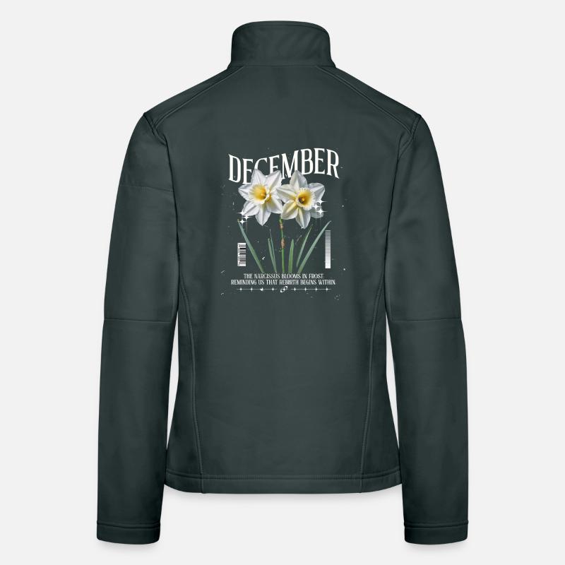 Birth Flowers Birth Flower December Daffodil Women's Softshell Jacket