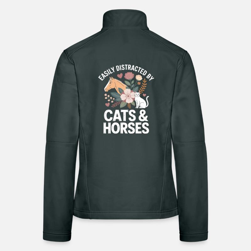 Cats & Horses Distraction Women's Softshell Jacket