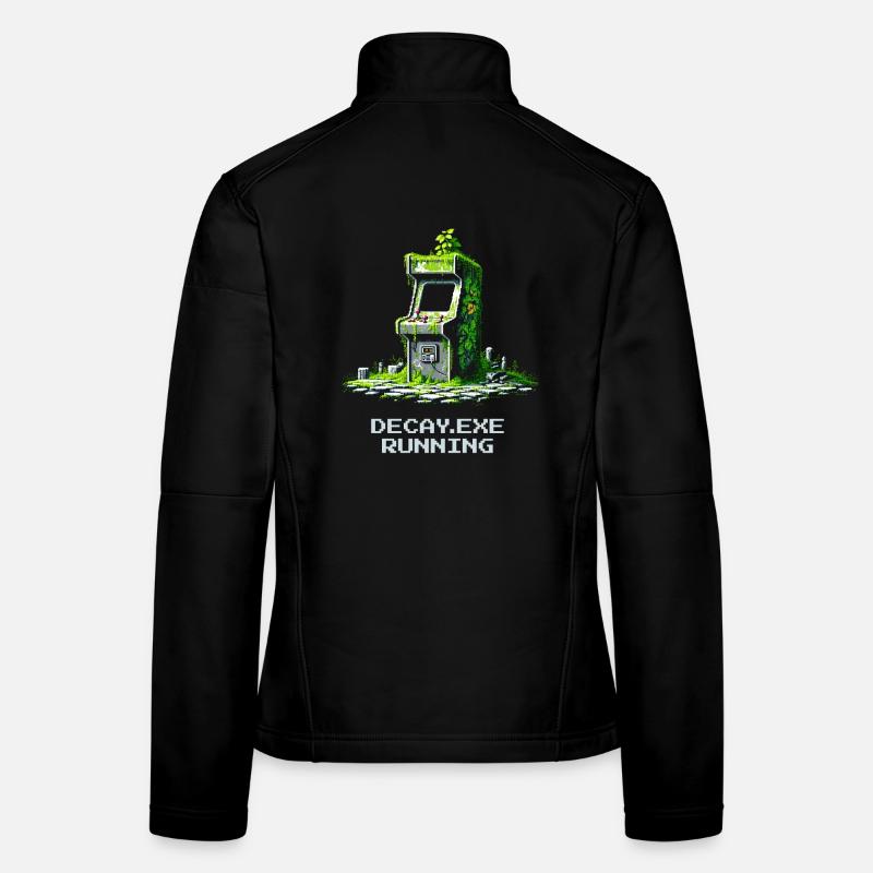 Verfall.exe running | Retro Arcade Dystopia Women's Softshell Jacket