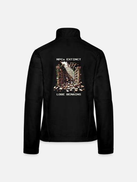 Les PNJ disparus, l’histoire reste | Post-apocalyptique - Veste en tissu softshell Femme - noir - Dos