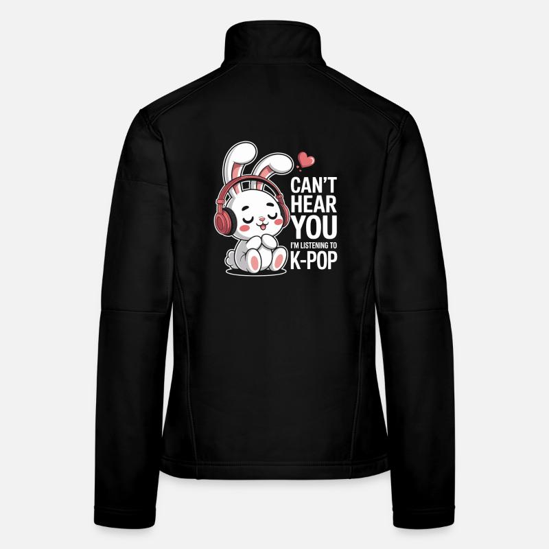 Kann Dich Nicht Hören, Höre K-Pop - Frauen Softshelljacke - Schwarz