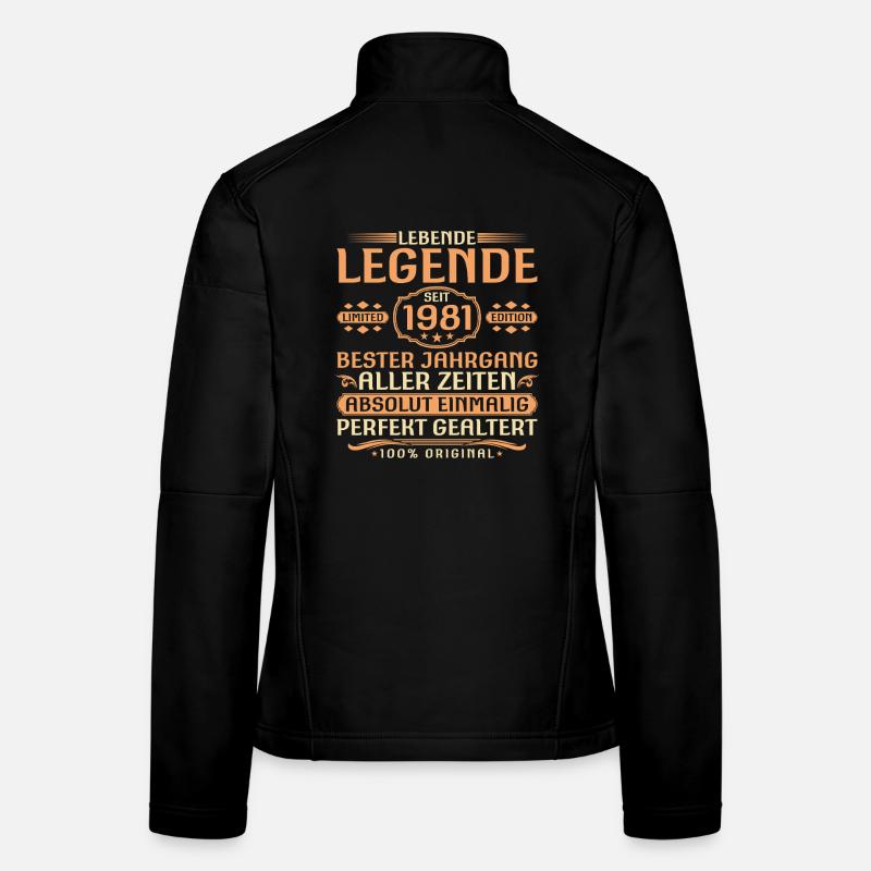 45th Birthday - Legend since 1981 Vintage Women's Softshell Jacket