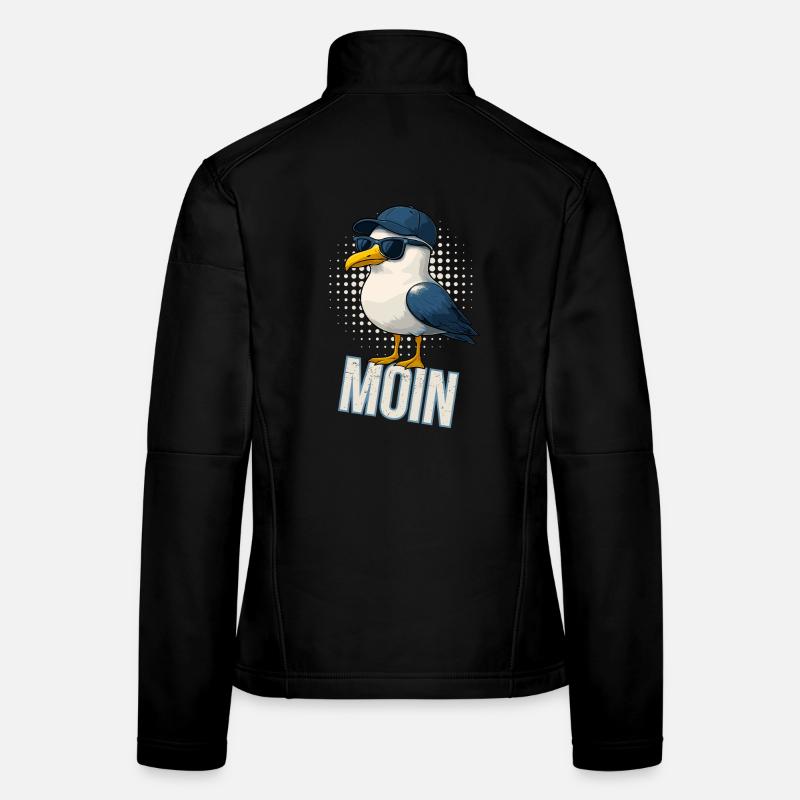 Moin - Seagull with sunglasses Women's Softshell Jacket