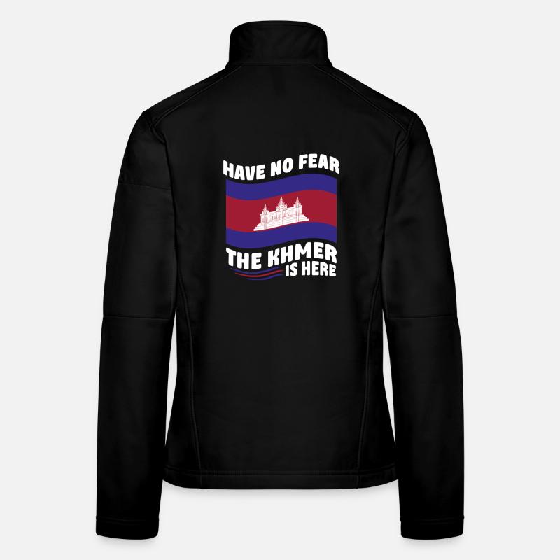 Cambodge Cambodgien Les Khmers sont là Veste en tissu softshell Femme