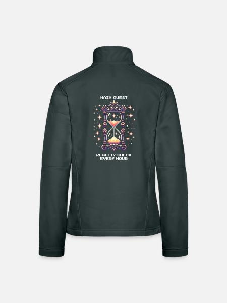 Quête principale : Rappel à la réalité toutes les heures | Rêve lucide - Veste en tissu softshell Femme - noir - Dos