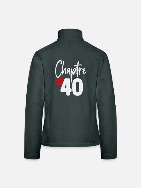 Kapitel 40 Geburtstagsgeschenk Frau 40 Jahre - Frauen Softshelljacke - Schwarz - Hinten