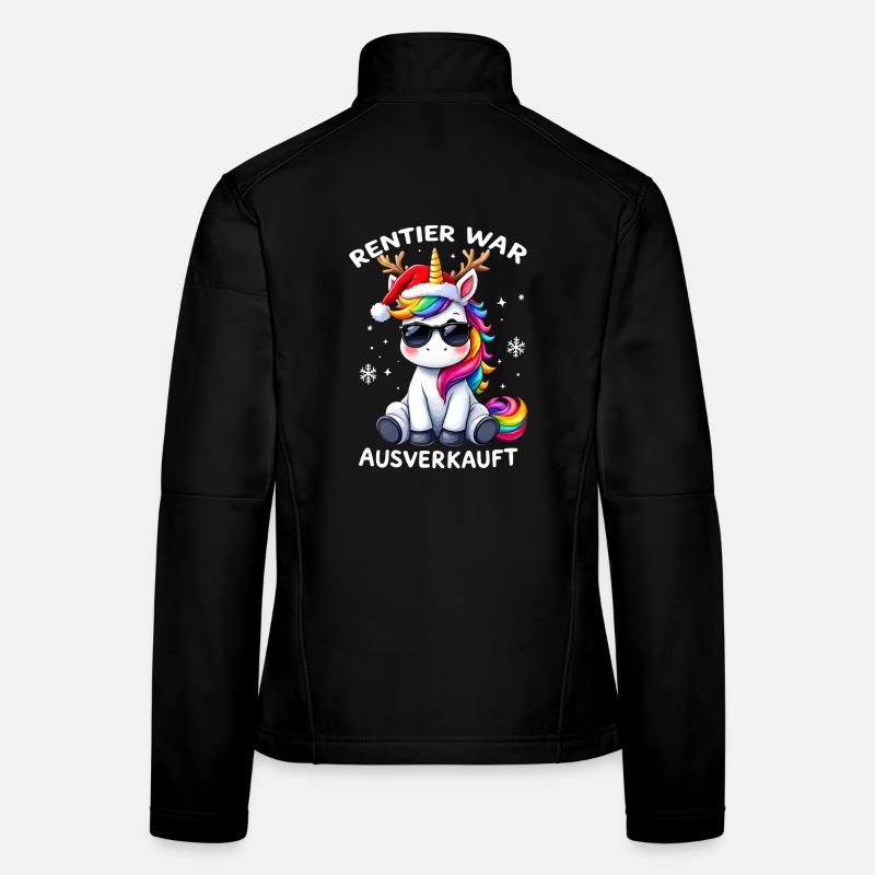 Renne a été vendu Licorne de Noël Veste en tissu softshell Femme