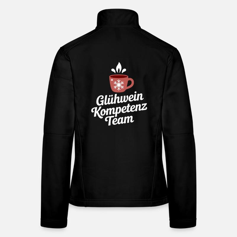 Glühwein Kompetenz Team – Lustiges Winter Design Frauen Softshelljacke
