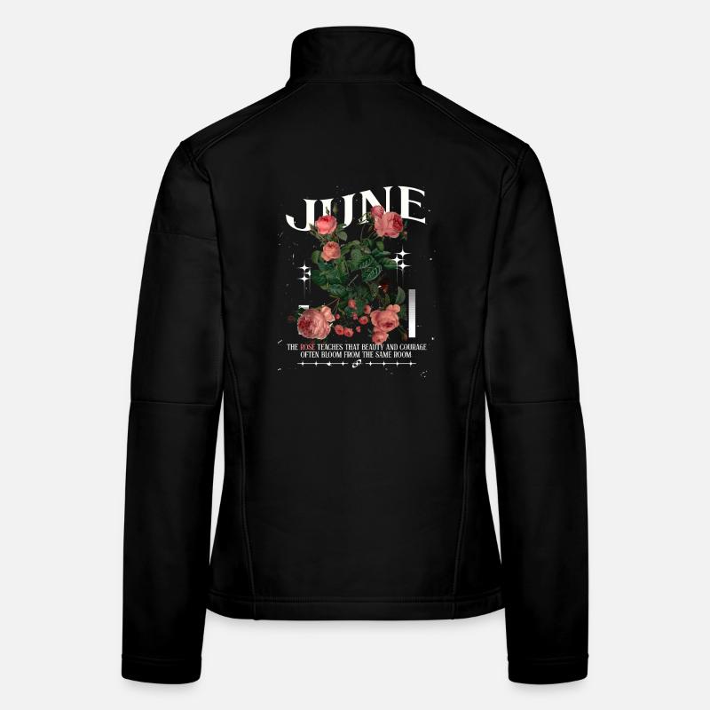 Naissance Fleurs Naissance Fleur Juin Rose Veste en tissu softshell Femme