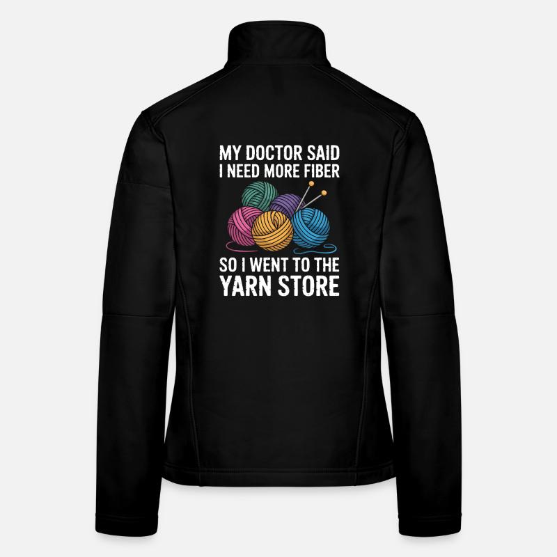 More Fiber Please – Yarn Shop Saying Women's Softshell Jacket