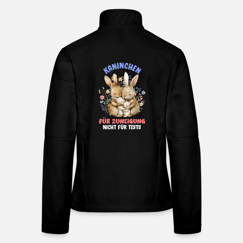 Animal welfare RABBITS FOR ADDICTION NOT FOR TESTING Women's Softshell Jacket