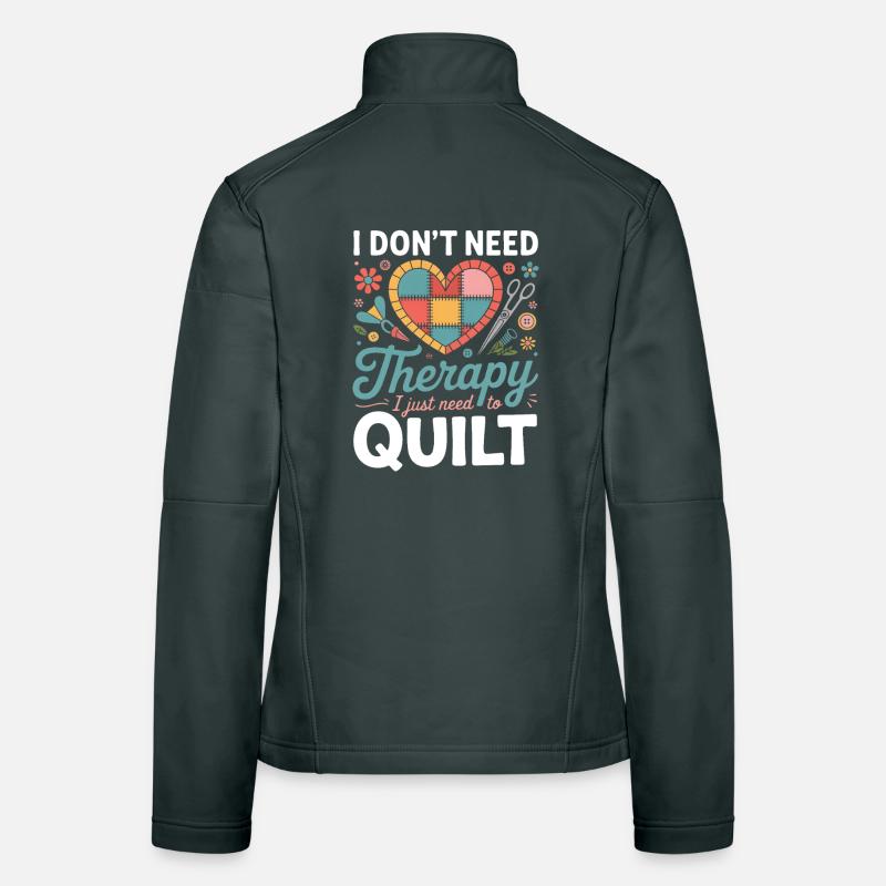 Patchwork Herz Therapie Quilt Frauen Softshelljacke