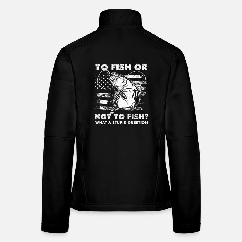 To Fish or Not: Fish Motif Women's Softshell Jacket