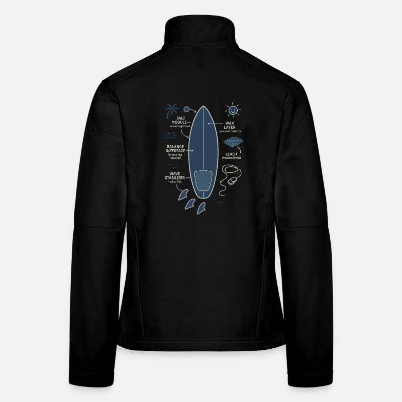 Plan de planche de surf Veste en tissu softshell Femme