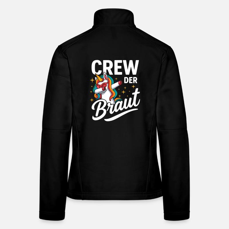 Crew der Braut Einhorn Shirt Junggesellenabschied Frauen Softshelljacke