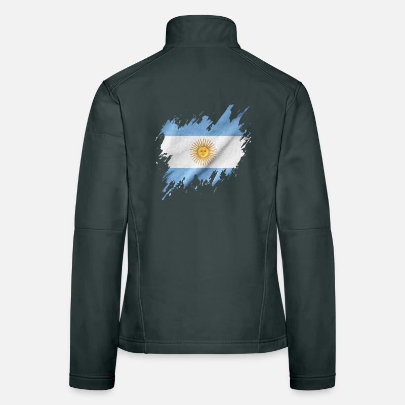 Drapeau de l’Argentine, style déchiré Veste en tissu softshell Femme