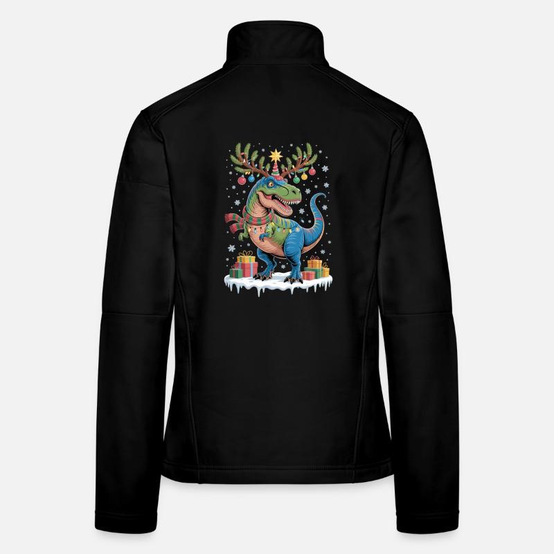 Tree Rex – Funny Dinosaur Christmas T-Shirt Women's Softshell Jacket