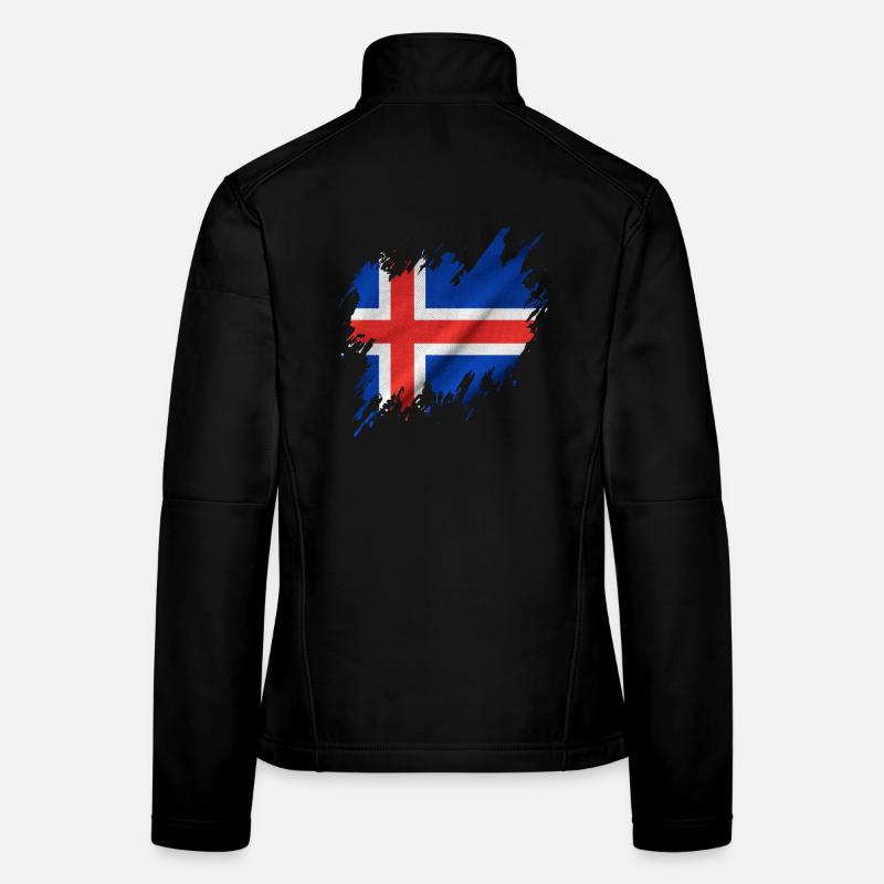 Iceland flag, torn style Women's Softshell Jacket