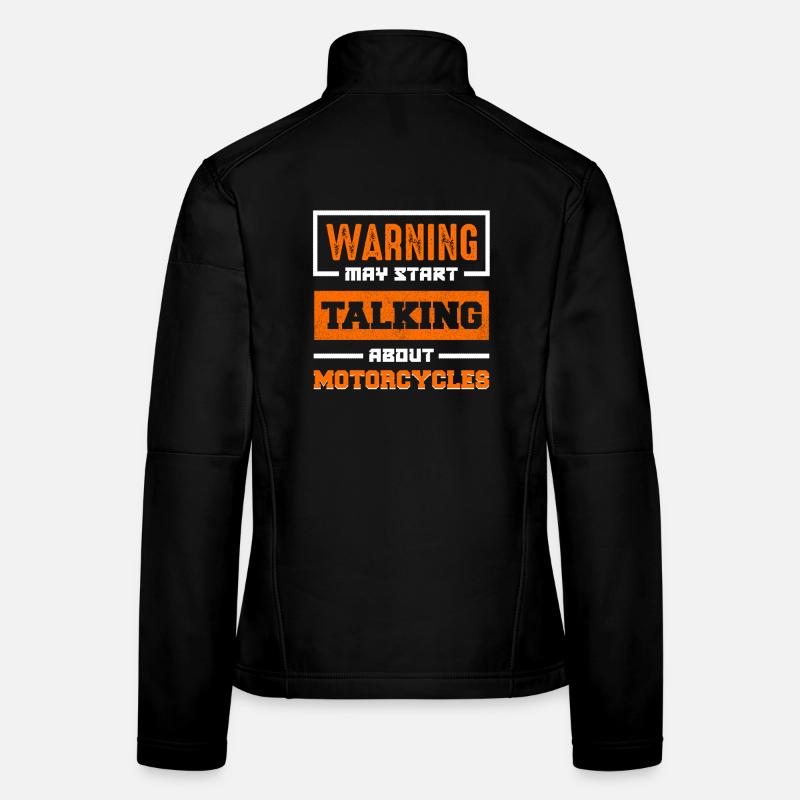 Warnung: Reden über Motorräder Frauen Softshelljacke