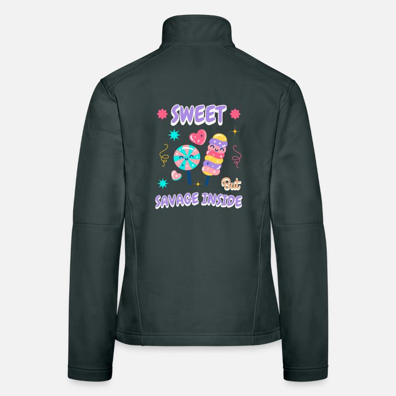 Fuzzy candy gift idea for snack fans Women's Softshell Jacket