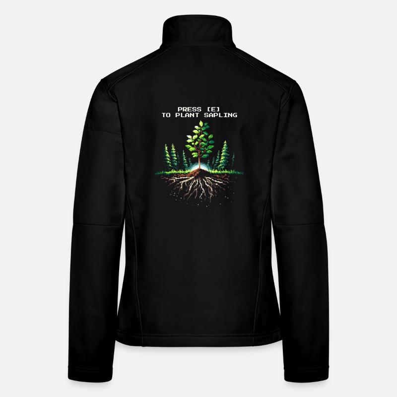 Drücke [E] Setzling pflanzen | Aufforstung Frauen Softshelljacke