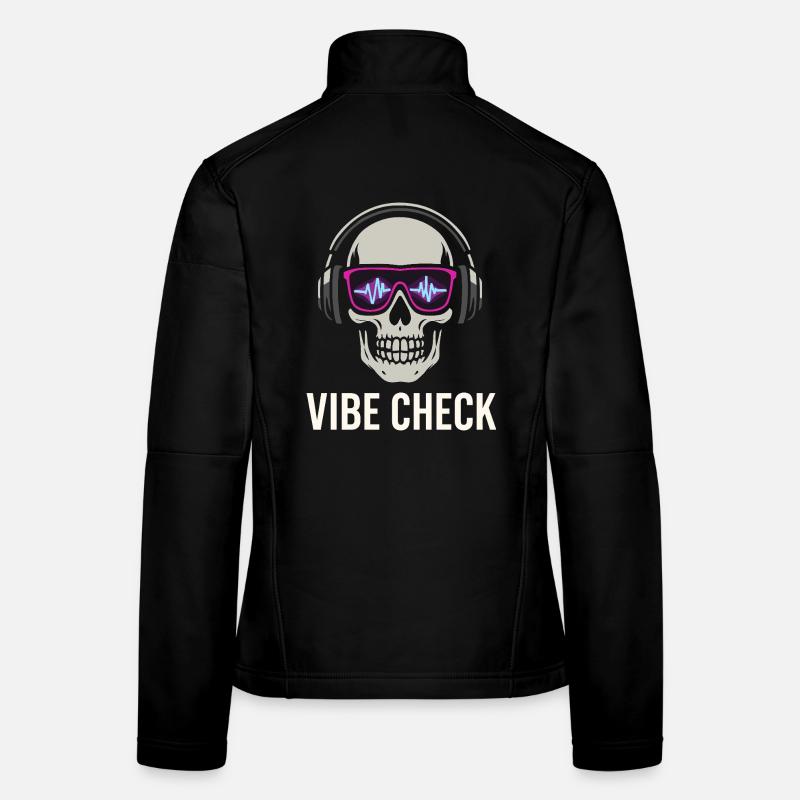 Crâne Neon Vibe Check – Skull Edition - Women's Softshell Jacket - black
