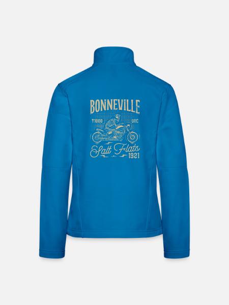 Bonneville Salt Flats Motorrad Geburtstag 1921 - Frauen Softshelljacke - Schwarz - Hinten