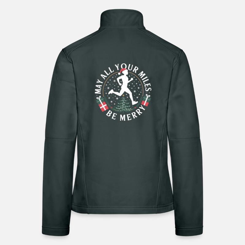 Maillot de course de Noël – Que tous vos kilomètres soient joyeux Veste en tissu softshell Femme