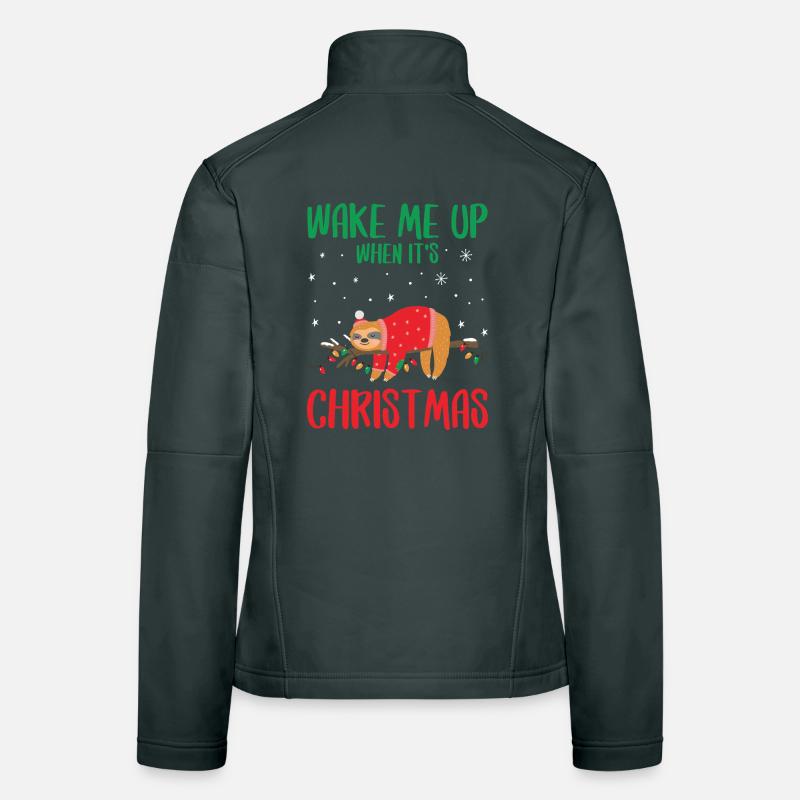 Réveille-moi quand c’est Noël Veste en tissu softshell Femme