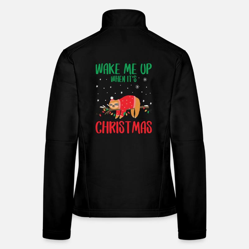 Réveille-moi quand c’est Noël Veste en tissu softshell Femme