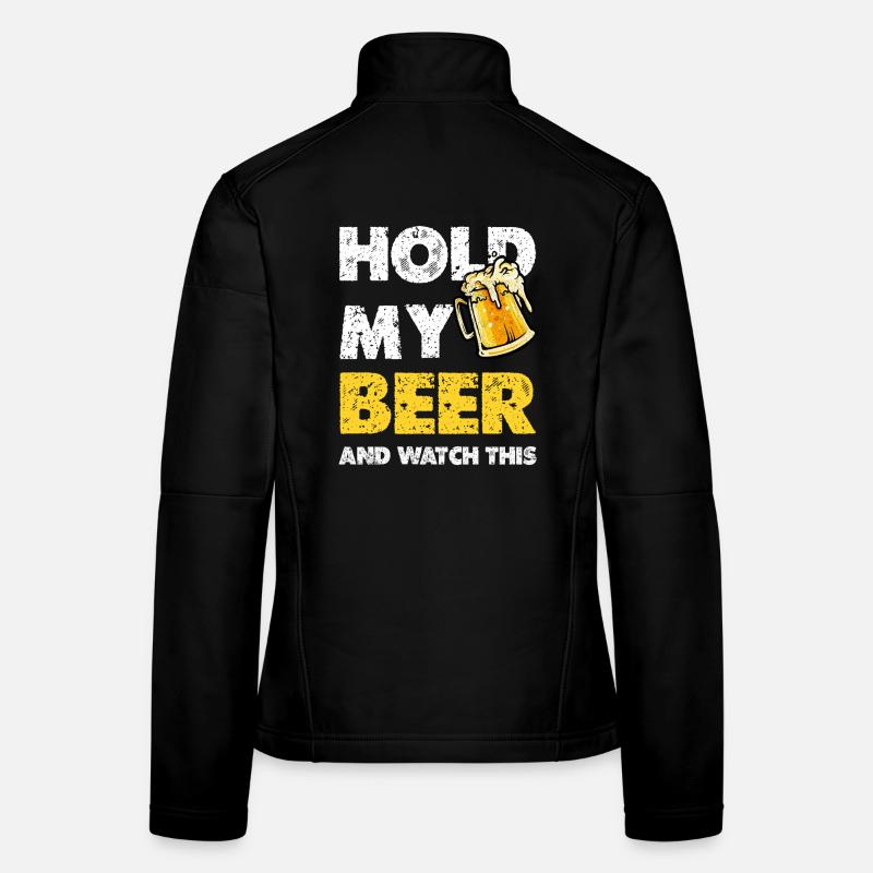 Hold My Beer Saying Chope de bière Veste en tissu softshell Femme