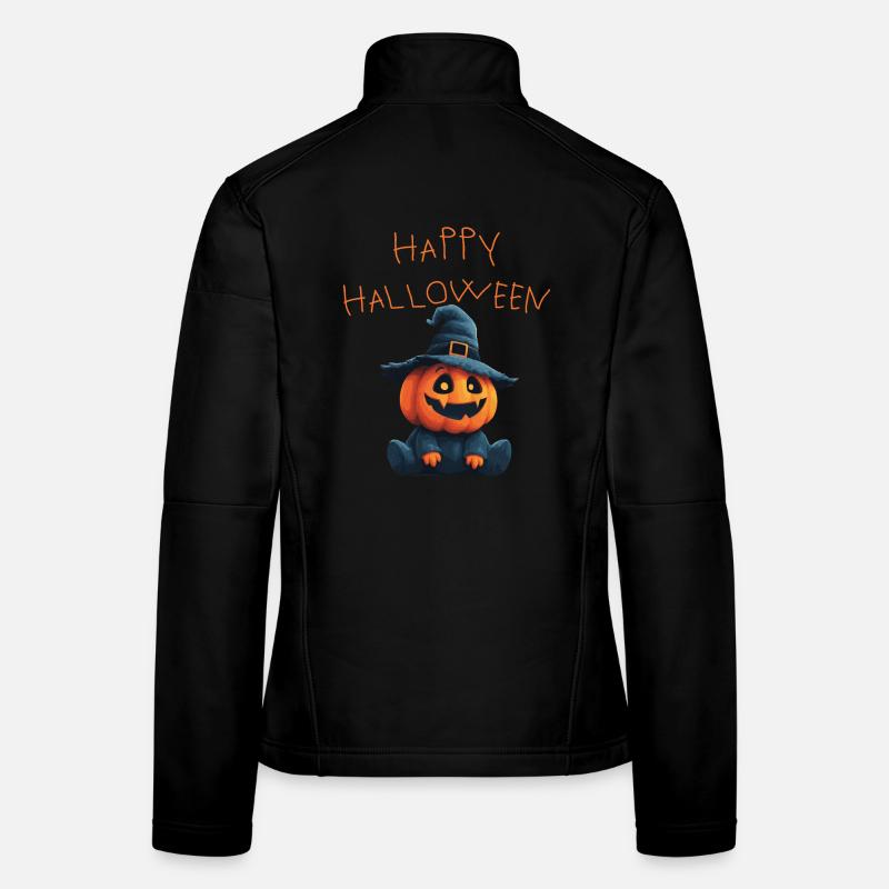 Joyeux Halloween – Douce sorcière citrouille Veste en tissu softshell Femme