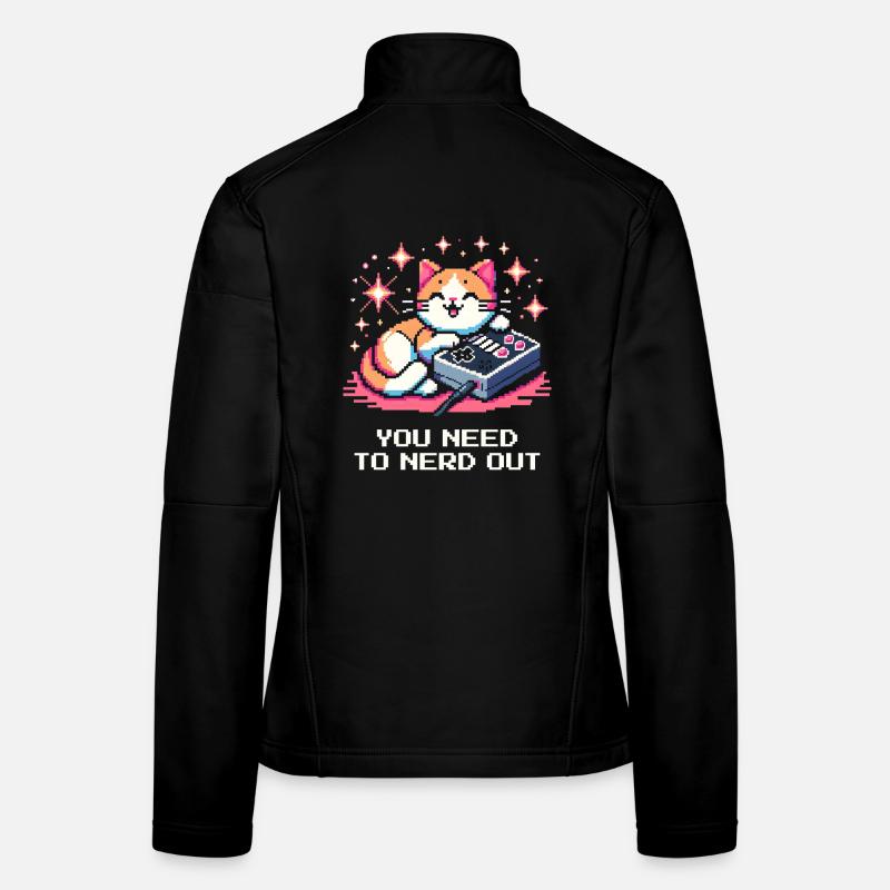 You Need to Freak Out Nerdy | Nerd, Cat, Arcade Women's Softshell Jacket