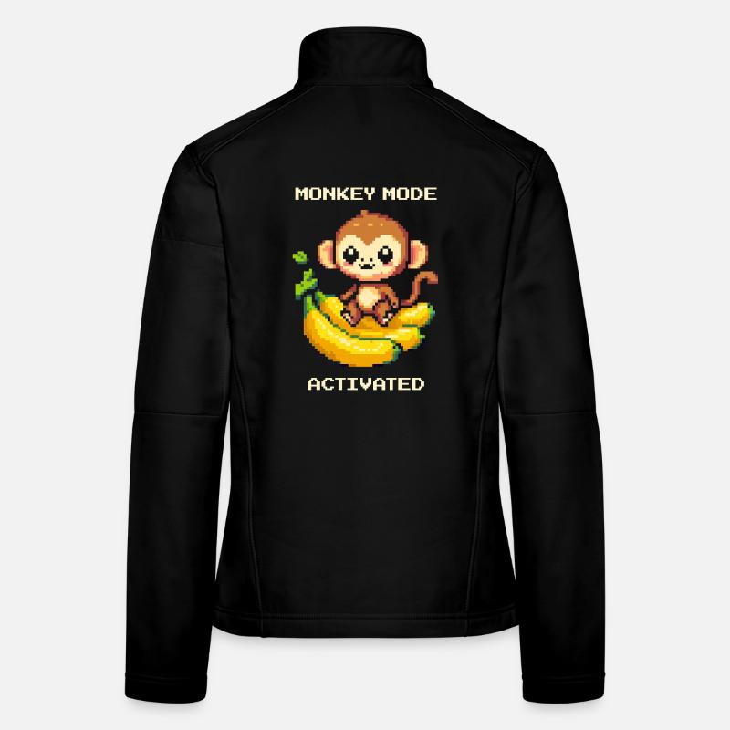 Mode Singe activé | Singe, Banane, Mignon Veste en tissu softshell Femme