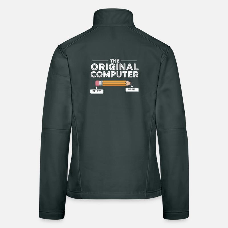 The Original Computer – Pencil Delete & Print Women's Softshell Jacket