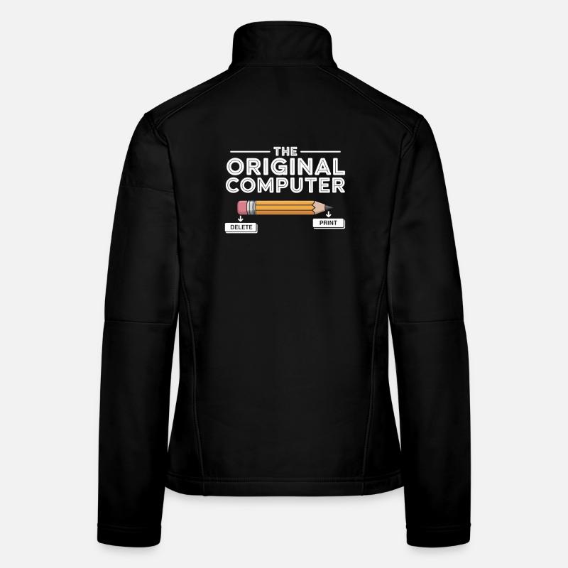The Original Computer – Pencil Delete & Print Women's Softshell Jacket