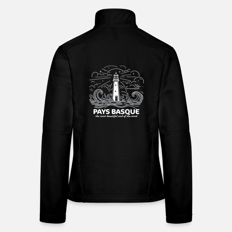 Pays Basque Fierté Bayonne Biarritz Plages Océan Veste en tissu softshell Femme