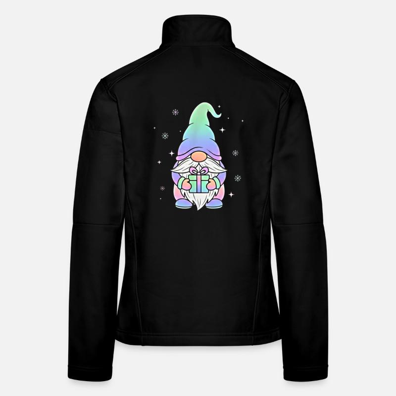 Weihnachts Gnom Pastell Farbverlauf Frauen Softshelljacke
