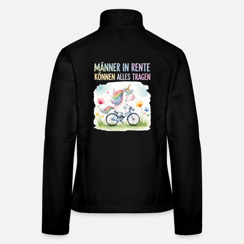 Rentner Einhorn Lustiger Spruch Rente Ruhestand Frauen Softshelljacke