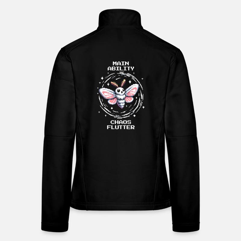 Chaos Moth | Main Ability Retro Gaming Saying Women's Softshell Jacket