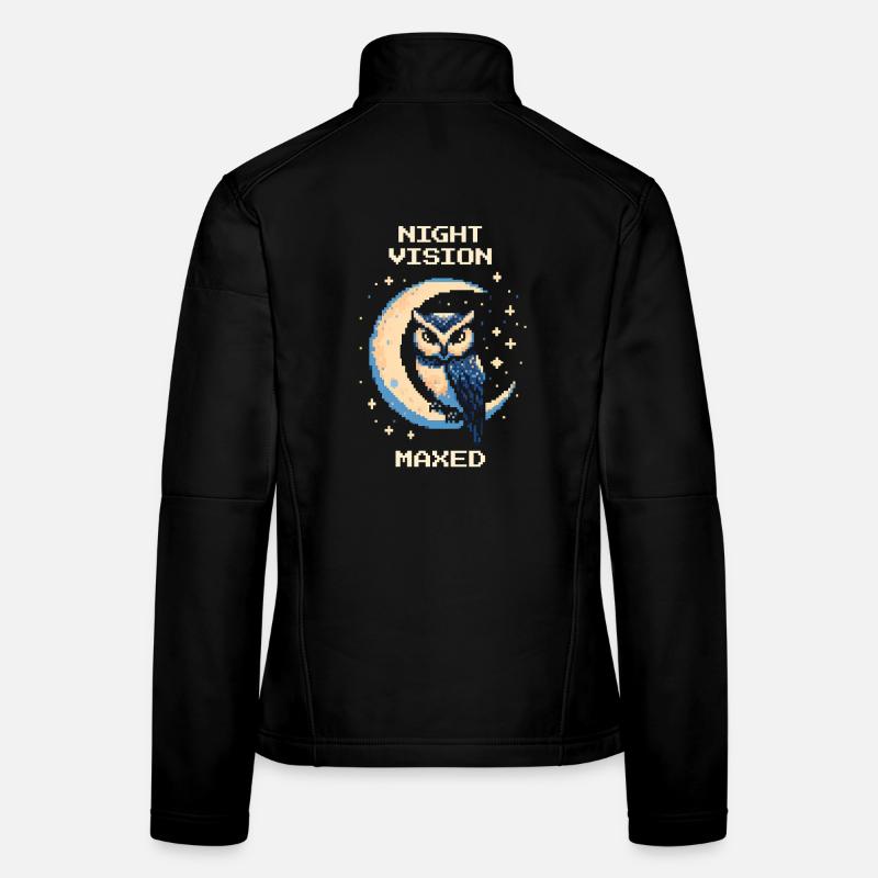 Nachtvision: auf Max | Eule Stealth - Frauen Softshelljacke - Schwarz