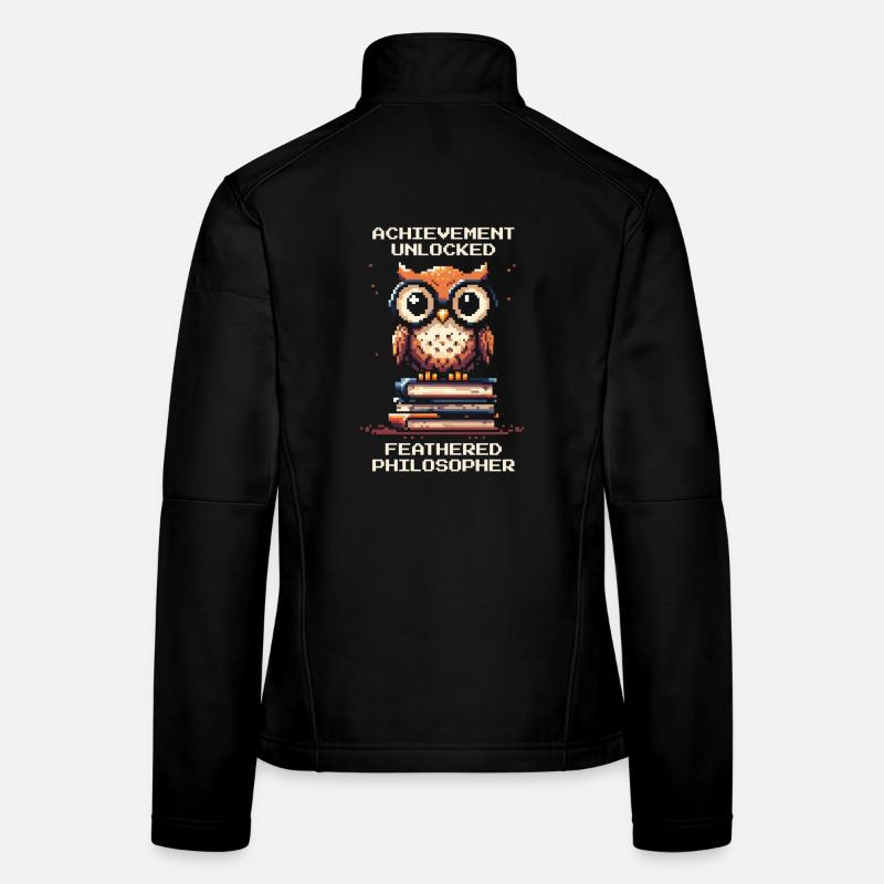 Achievement: Feathered Philosopher | Owl, RPG Women's Softshell Jacket